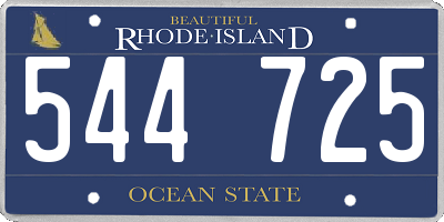 RI license plate 544725