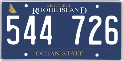 RI license plate 544726