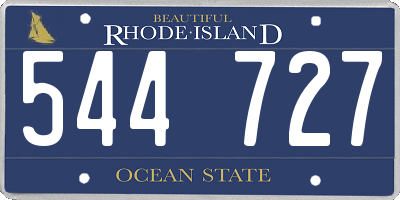 RI license plate 544727