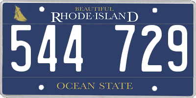 RI license plate 544729