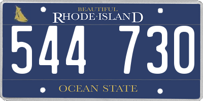 RI license plate 544730