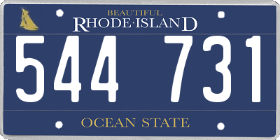 RI license plate 544731