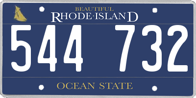 RI license plate 544732