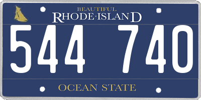 RI license plate 544740