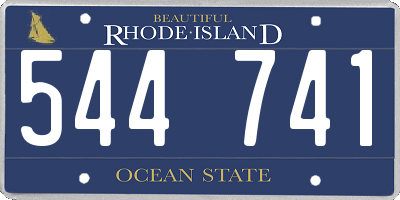 RI license plate 544741