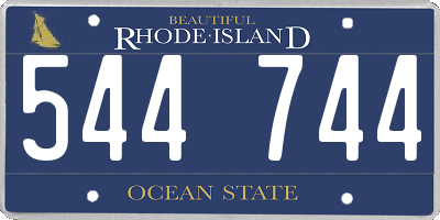 RI license plate 544744