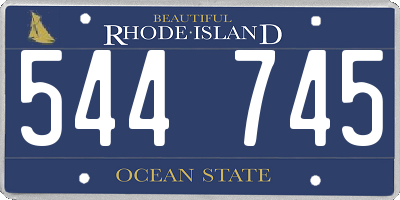 RI license plate 544745