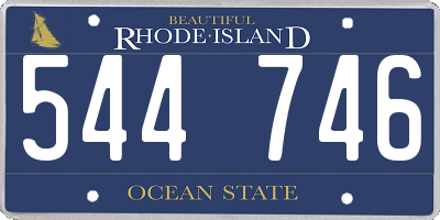RI license plate 544746