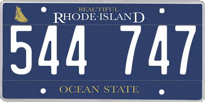 RI license plate 544747