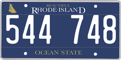 RI license plate 544748