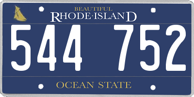RI license plate 544752