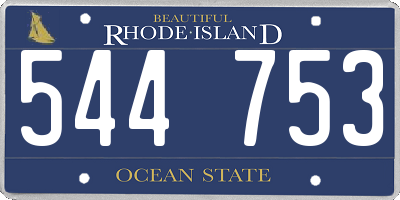 RI license plate 544753