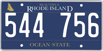 RI license plate 544756