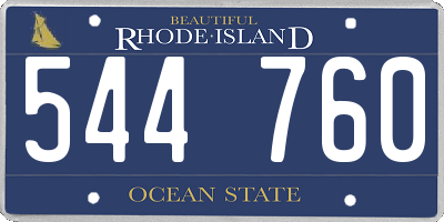 RI license plate 544760
