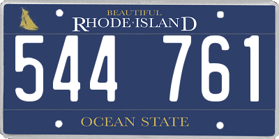 RI license plate 544761
