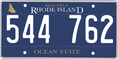 RI license plate 544762