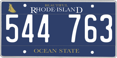 RI license plate 544763