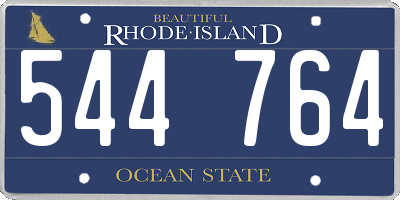 RI license plate 544764