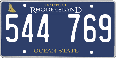 RI license plate 544769