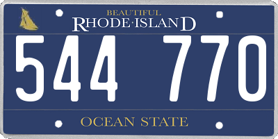 RI license plate 544770