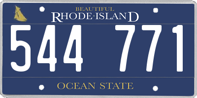 RI license plate 544771