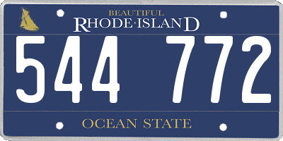 RI license plate 544772