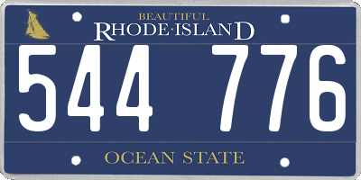 RI license plate 544776