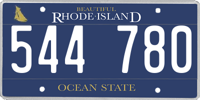 RI license plate 544780