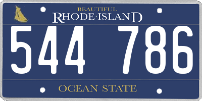 RI license plate 544786