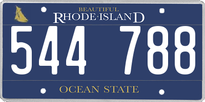 RI license plate 544788