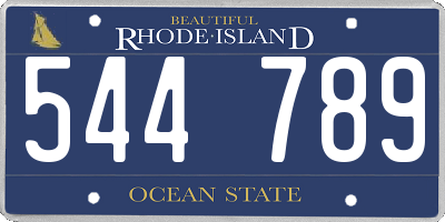 RI license plate 544789