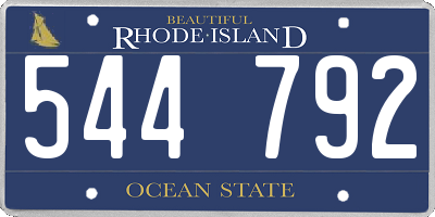 RI license plate 544792