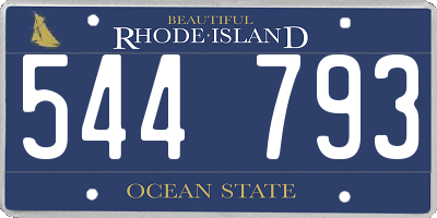 RI license plate 544793