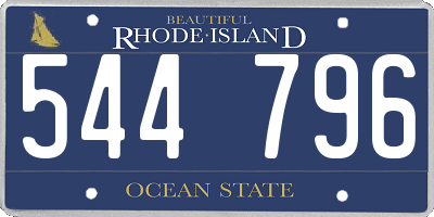 RI license plate 544796