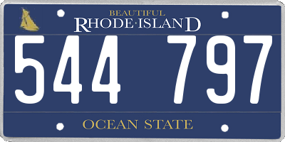 RI license plate 544797