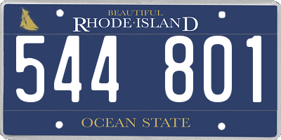 RI license plate 544801