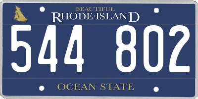 RI license plate 544802