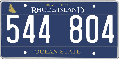 RI license plate 544804