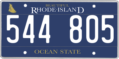 RI license plate 544805