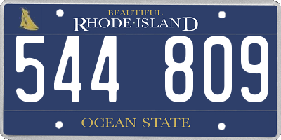 RI license plate 544809