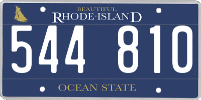 RI license plate 544810