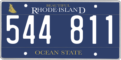 RI license plate 544811