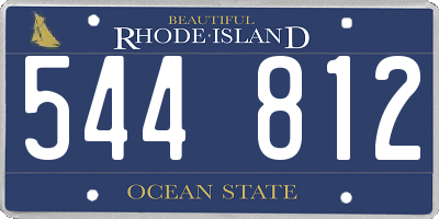 RI license plate 544812