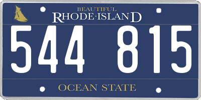 RI license plate 544815