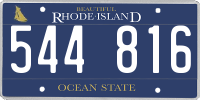 RI license plate 544816