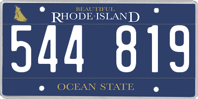 RI license plate 544819