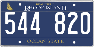 RI license plate 544820