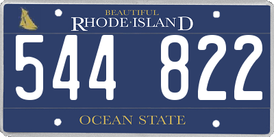 RI license plate 544822