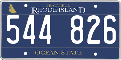 RI license plate 544826