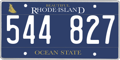 RI license plate 544827